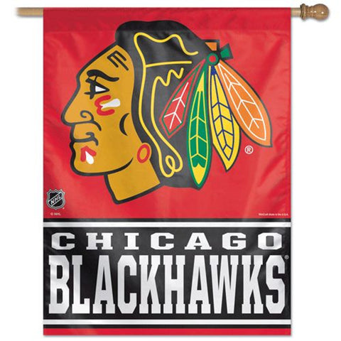 Chicago Blackhawks Banner 28x40 Vertical - Special Order