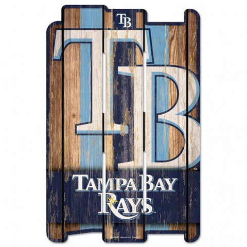 Tampa Bay Rays Sign 11x17 Wood Fence Style - Special Order