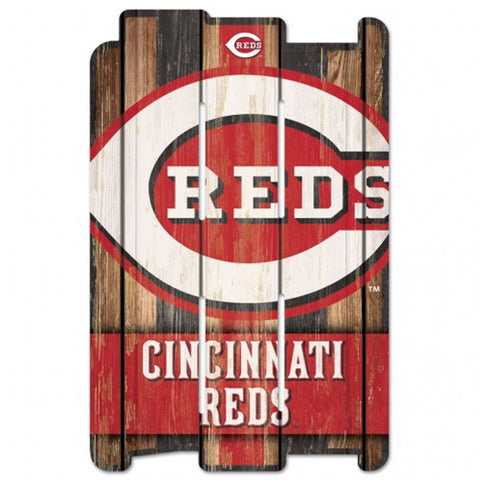 Cincinnati Reds Sign 11x17 Wood Fence Style - Special Order