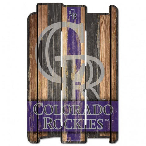 Colorado Rockies Sign 11x17 Wood Fence Style - Special Order