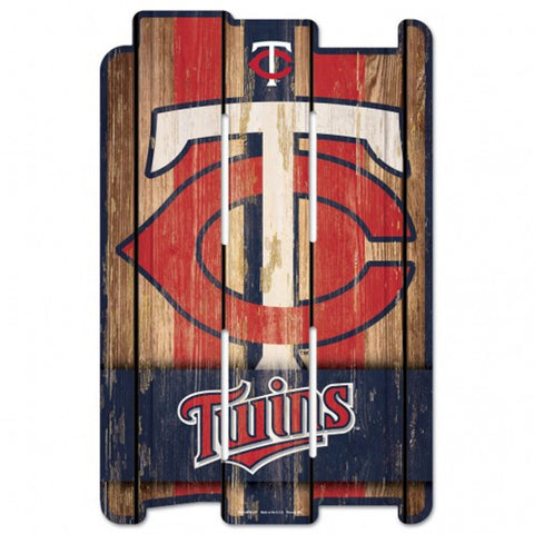 Minnesota Twins Sign 11x17 Wood Fence Style