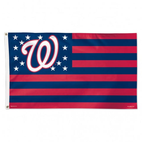 Washington Nationals Flag 3x5 Deluxe Style Stars and Stripes Design - Special Order