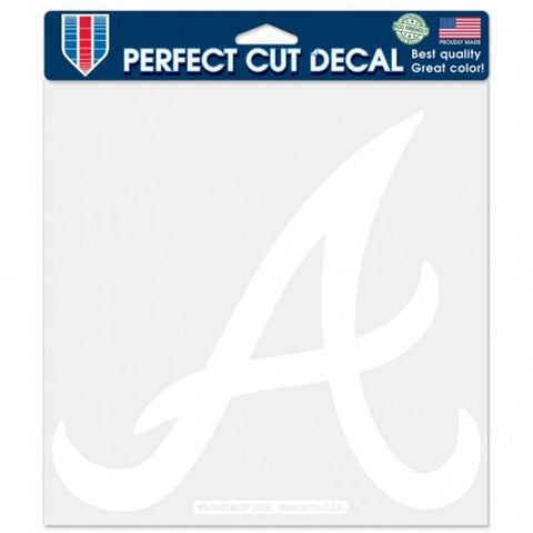 Atlanta Braves Decal 8x8 Die Cut White A