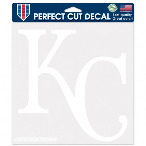 Kansas City Royals Decal 8x8 Die Cut White
