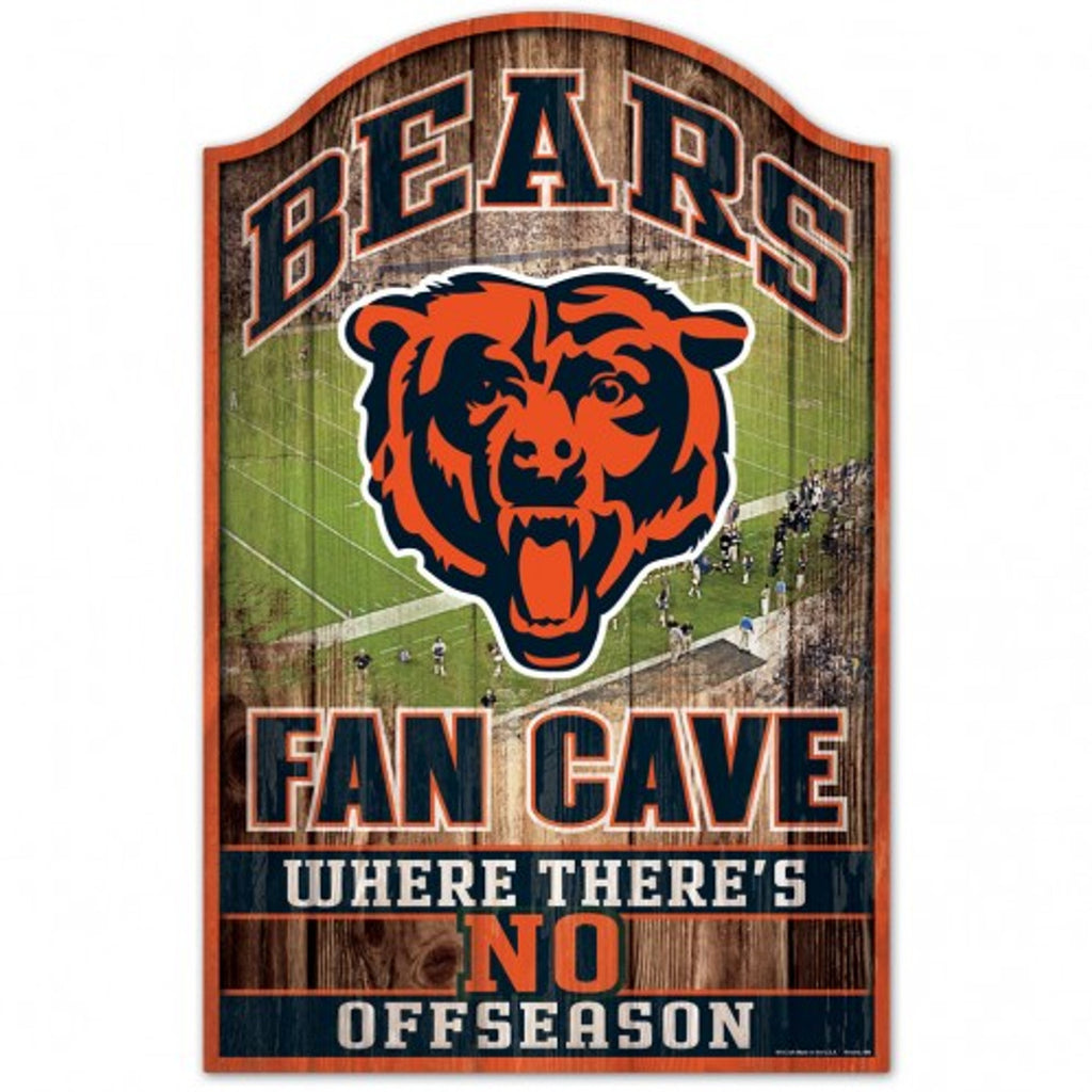Chicago Bears Sign 11x17 Wood Fan Cave Design