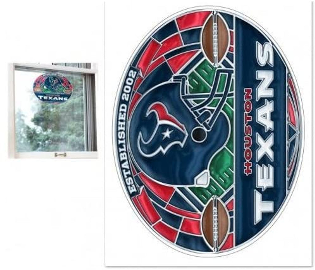 Houston Texans Decal 11x17 Multi Use stained Glass Style