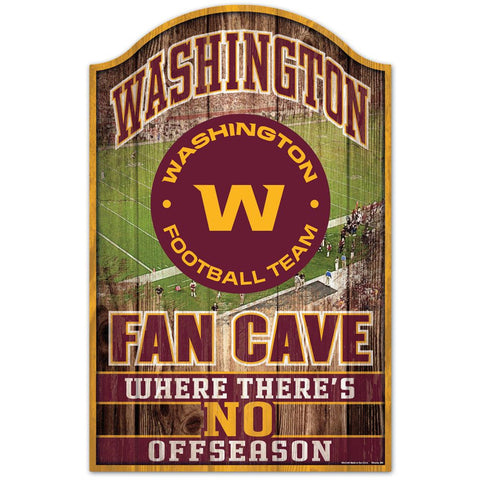 Washington Football Team Sign 11x17 Wood Fan Cave Design