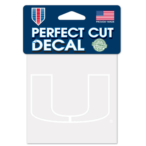 Miami Hurricanes Decal 4x4 Perfect Cut White - Special Order
