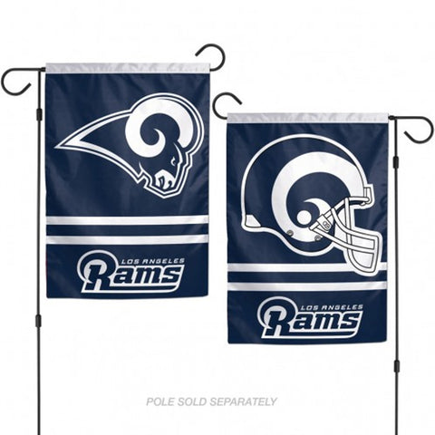 Los Angeles Rams Flag 12x18 Garden Style 2 Sided