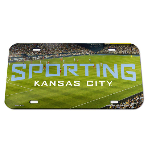 Sporting Kansas City License Plate Crystal Mirror Stadium Design