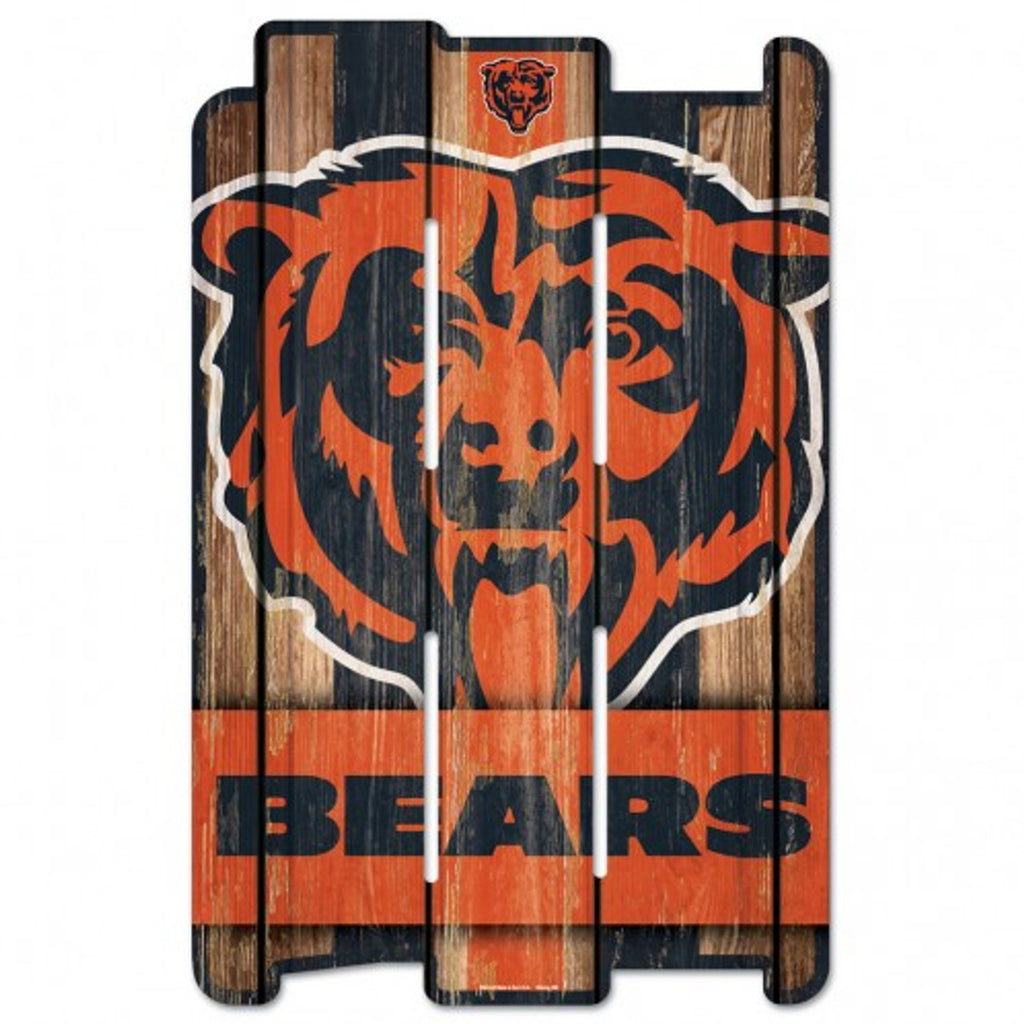 Chicago Bears Sign 11x17 Wood Fence Style