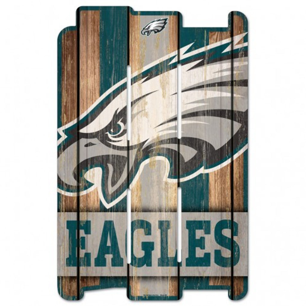 Philadelphia Eagles Sign 11x17 Wood Fence Style