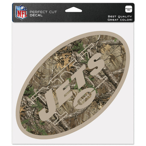 New York Jets Decal 8x8 Perfect Cut Camo - Special Order