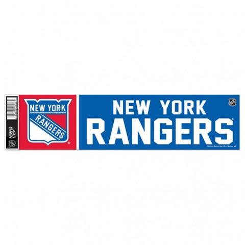 New York Rangers Decal 3x12 Bumper Strip Style - Special Order