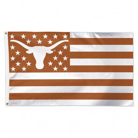 Texas Longhorns Flag 3x5 Deluxe Style Stars and Stripes Design - Special Order