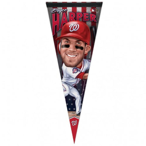 Washington Nationals Pennant 12x30 Premium Style Bryce Harper Design - Special Order