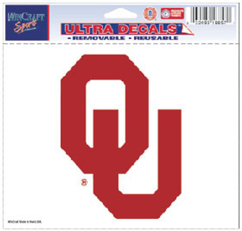 Oklahoma Sooners Decal 5x6 Ultra Color - Special Order