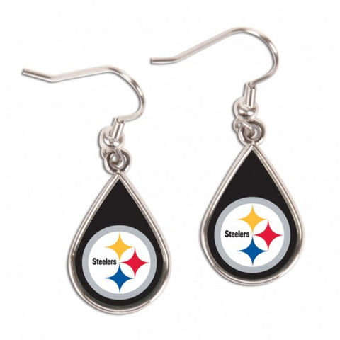 Pittsburgh Steelers Earrings Tear Drop Style - Special Order