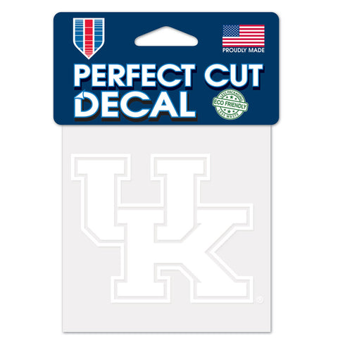 Kentucky Wildcats Decal 4x4 Perfect Cut White