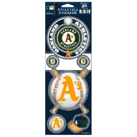 Oakland Athletics Decal 4x11 Die Cut Prismatic Style - Special Order