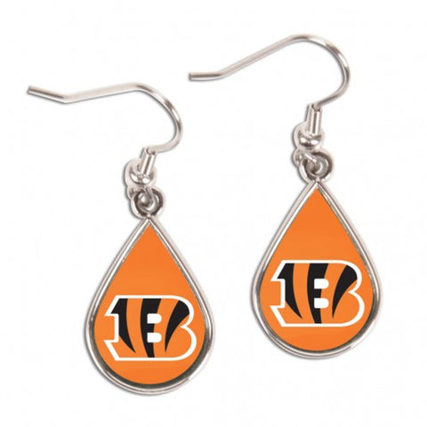 Cincinnati Bengals Earrings Tear Drop Style - Special Order