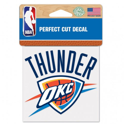 Oklahoma City Thunder Decal 4x4 Perfect Cut Color