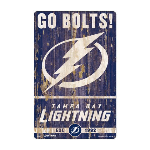 Tampa Bay Lightning Sign 11x17 Wood Slogan Design - Special Order