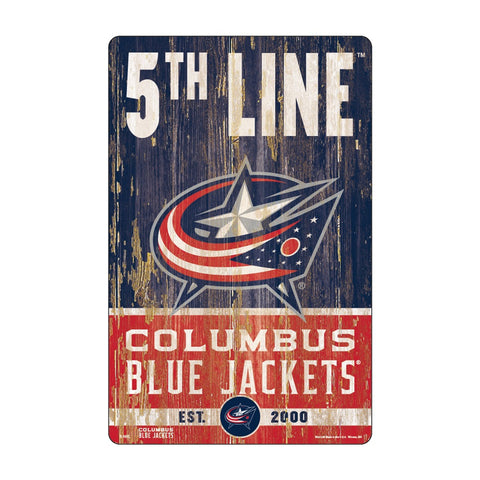 Columbus Blue Jackets Sign 11x17 Wood Slogan Design