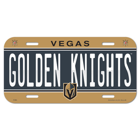 Vegas Golden Knights License Plate Plastic - Special Order