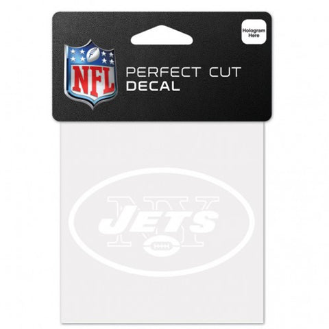 New York Jets Decal 4x4 Perfect Cut White - Special Order