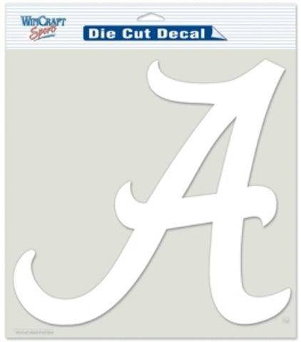 Alabama Crimson Tide Decal 8x8 Die Cut White