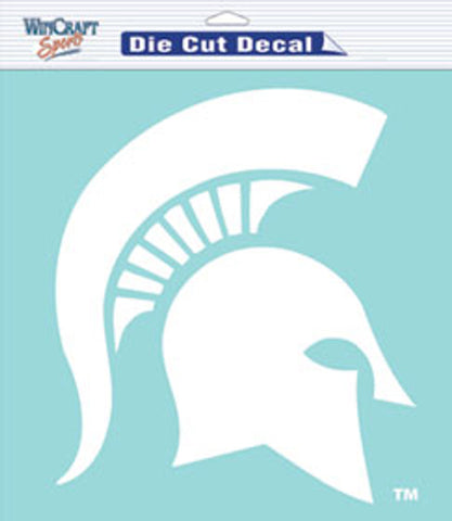 Michigan State Spartans Decal 8x8 Die Cut White