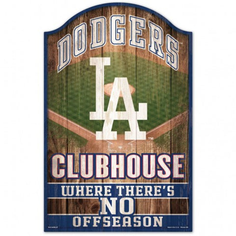 Los Angeles Dodgers Sign 11x17 Wood Fan Cave Design