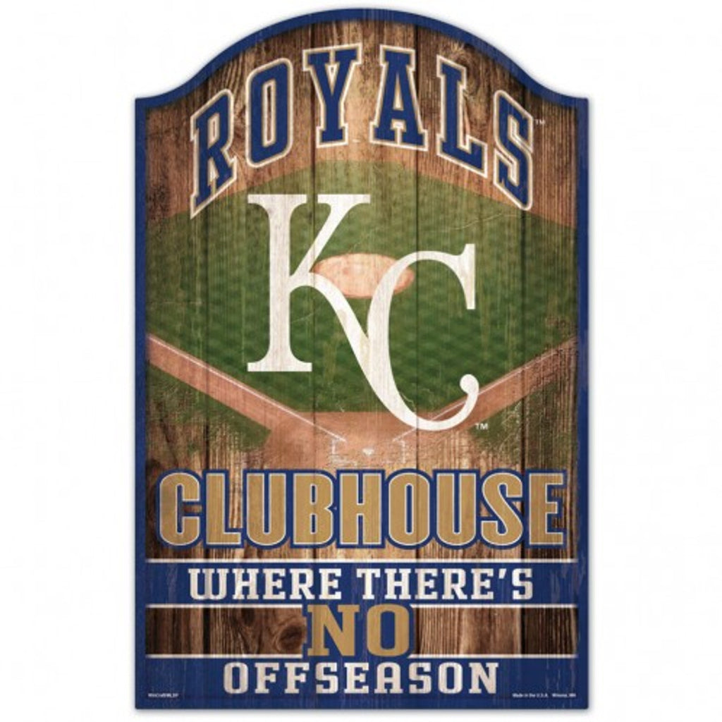 Kansas City Royals Sign 11x17 Wood Fan Cave Design - Special Order