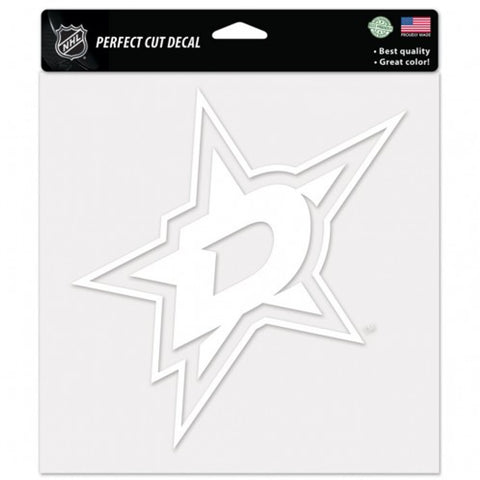 Dallas Stars Decal 8x8 Perfect Cut White - Special Order