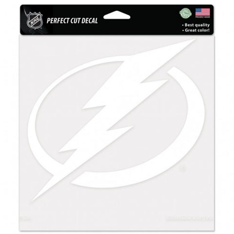 Tampa Bay Lightning Decal 8x8 Perfect Cut White