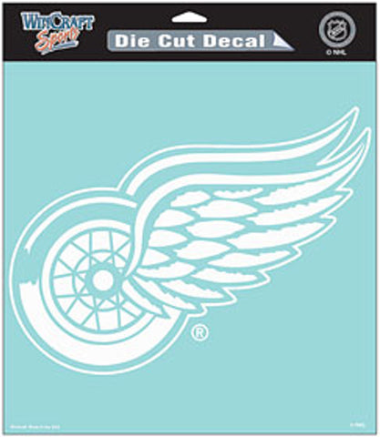 Detroit Red Wings Decal 8x8 Die Cut White