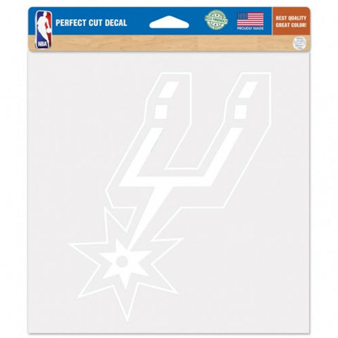 San Antonio Spurs Decal 8x8 Perfect Cut White - Special Order