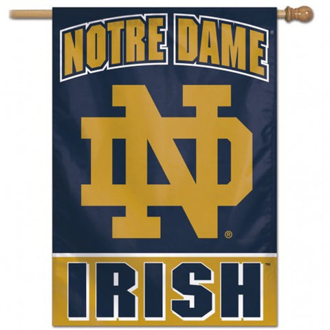 Notre Dame Fighting Irish Banner 28x40 Vertical Alternate Design - Special Order