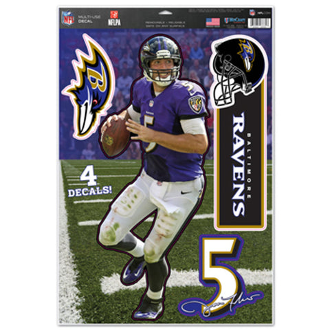 Baltimore Ravens Decal 11x17 Multi Use Joe Flacco Design CO