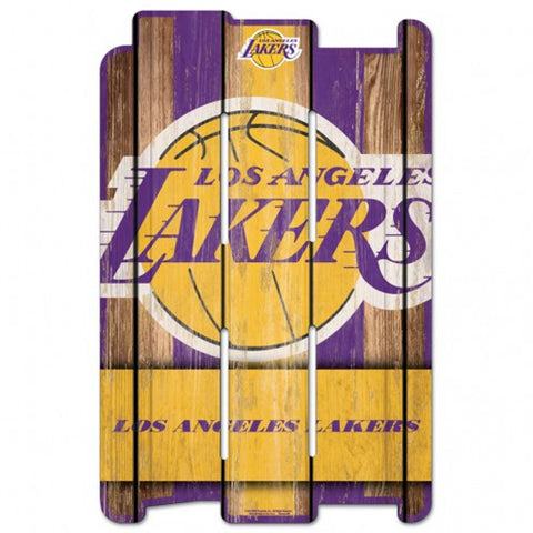 Los Angeles Lakers Sign 11x17 Wood Fence Style - Special Order