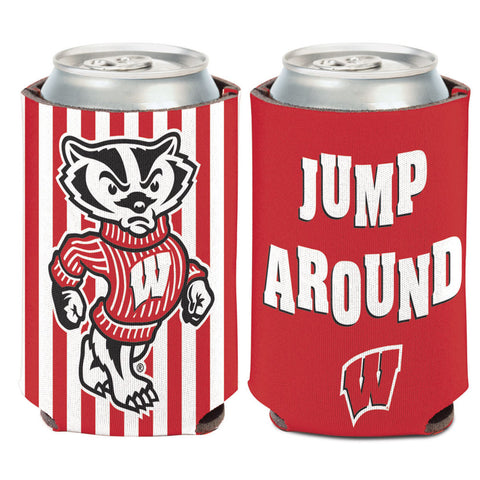 Wisconsin Badgers Can Cooler Slogan Design Special Order