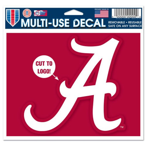 Alabama Crimson Tide Decal 5x6 Multi Use Color Cut to Logo - Special Order