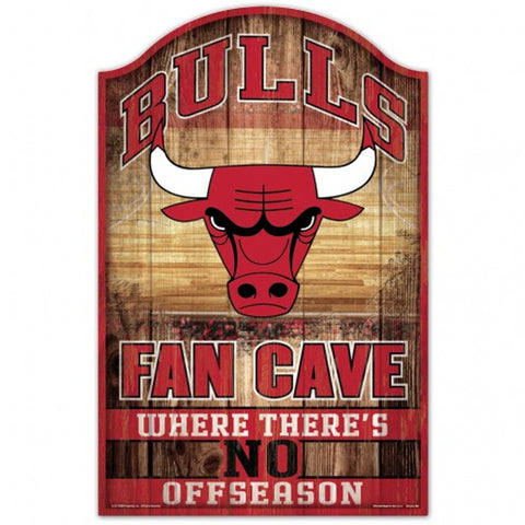 Chicago Bulls Sign 11x17 Wood Fan Cave Design - Special Order