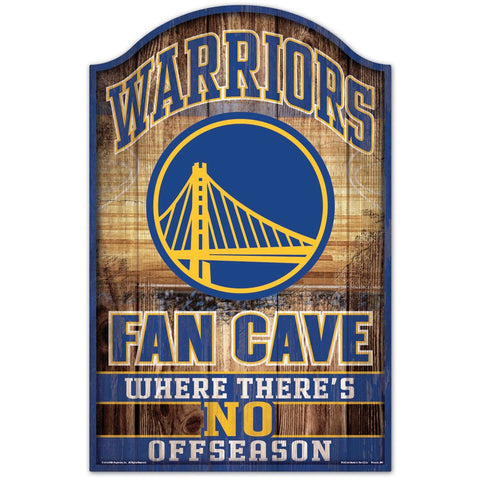 Golden State Warriors Sign 11x17 Wood Fan Cave Design - Special Order