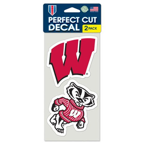 Wisconsin Badgers Set of 2 Die Cut Decals