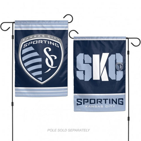 Sporting Kansas City Flag 12x18 Garden Style 2 Sided