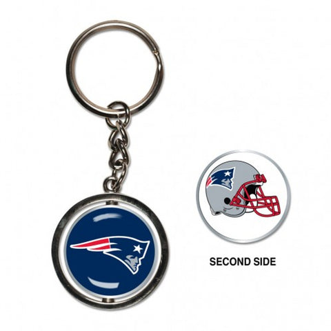 New England Patriots Key Ring Spinner Style - Special Order