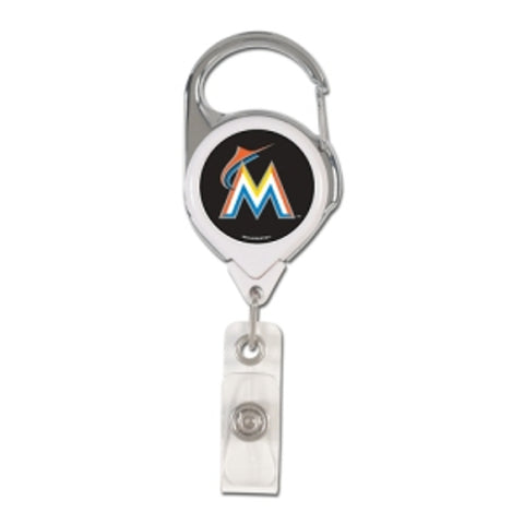 Miami Marlins Retractable Premium Badge Holder - Special Order