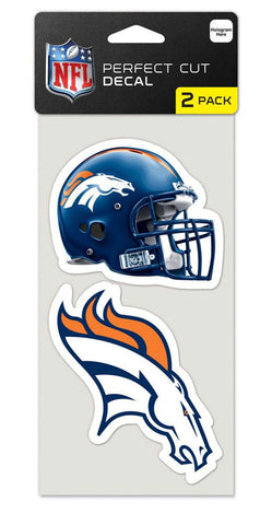 Denver Broncos Set of 2 Die Cut Decals